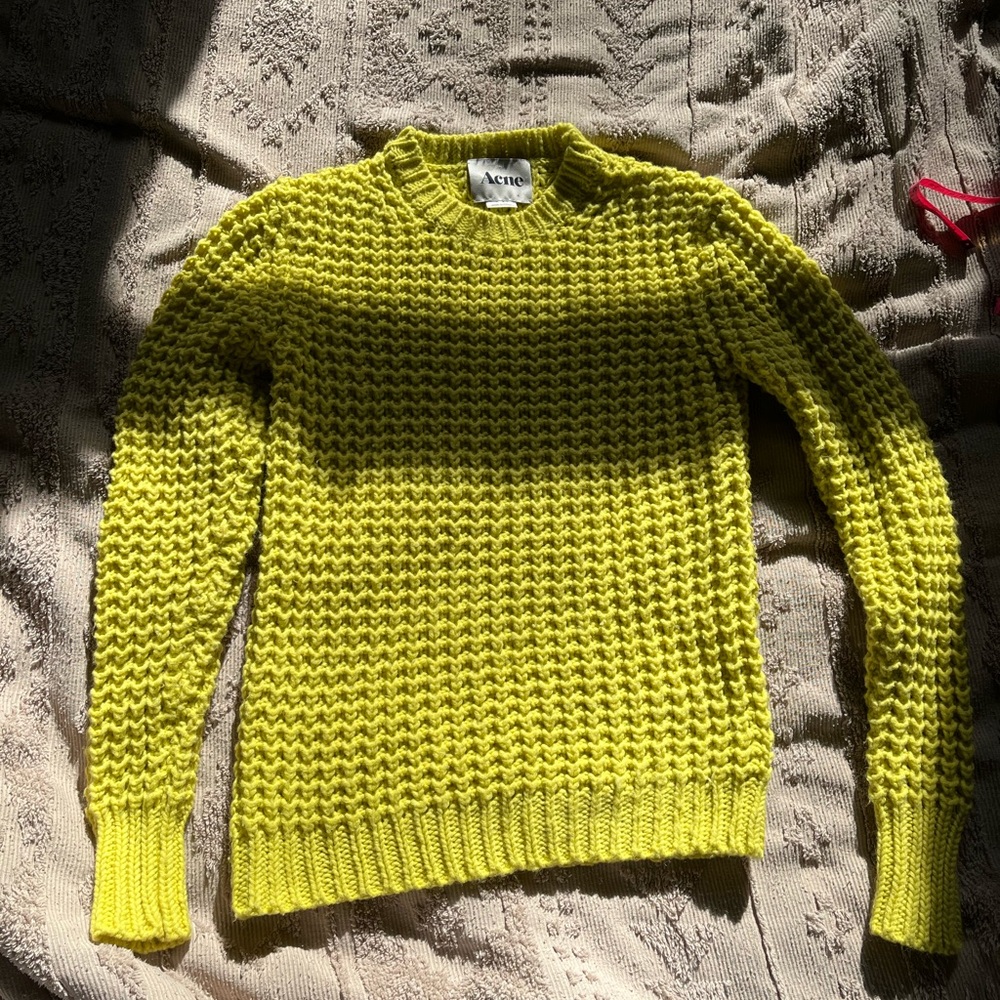 Vibrant Yellow Knit Sweater